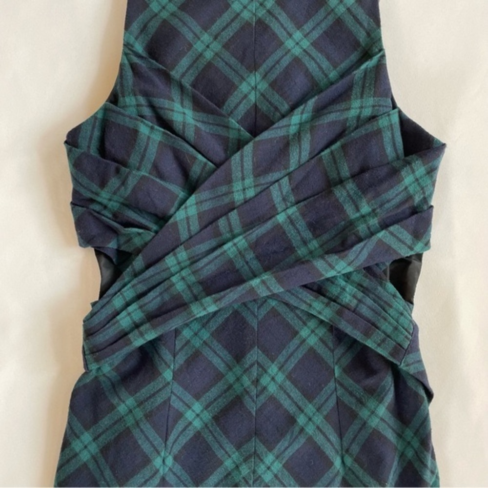 DO+BE Dress Women’s Cutout Wrap Midi Tartan ‘Plaid Behavior' Small - Picture 5 of 16